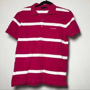 Calvin Klein Collection Raspberry Pink Polo Shitt